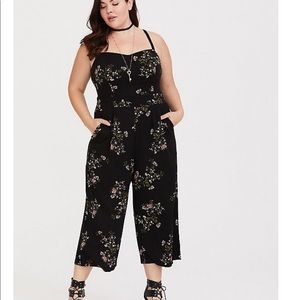 Torrid Floral Capri jumpsuit